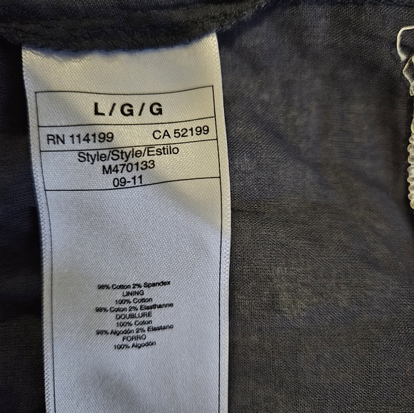 Roxy size large women's gray and navy blue dress - Picture 8 of 12